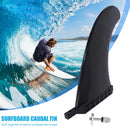 9in Surfing Tail Fin Removable Paddle Rudder Surfboard Stabilizer (Black) Newly