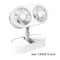 Telescopic Folding Fan Silent Summer Student Desktop Cooling Fan (White)