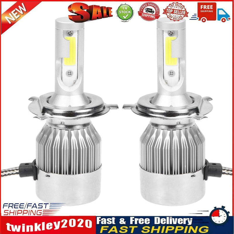 1Pair Universal 6500K 8000LM H4 LED COB Car Auto Headlight Head Lamp Bulbs Newly