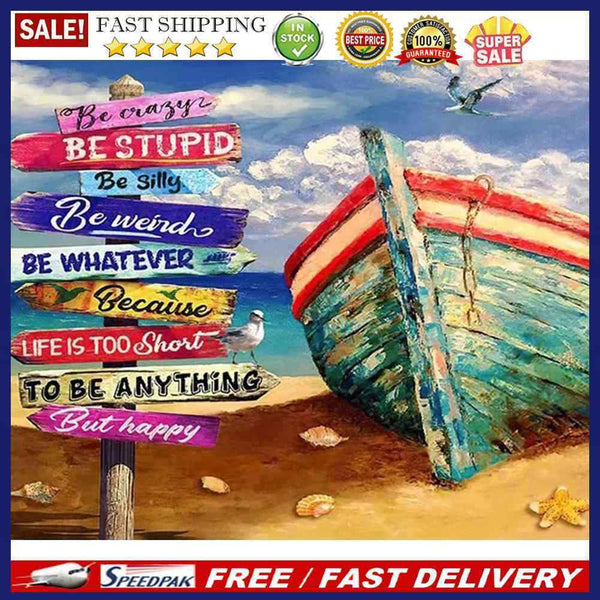 Ship by the Sea Oil Paint By Numbers Kit DIY Acrylic Painting on Canvas Picture