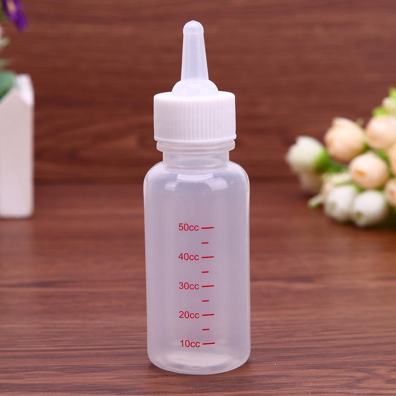 5pcs 50ml Puppy Kitten Feeding Bottle Pet Dog Cat Transparent Feeder