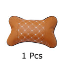 Car Styling Headrest Leather Seat Head Support Cushion Neck Pillows (Brown)