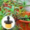 100pcs Adjustable Water Dropper Irrigation Hose Drip Head (Yellow)