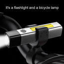 LED COB Flashlight USB Rechargeable 2 Mode Outdoor Camping Cycling Wall