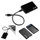 Ultra Thin 2.5in USB3.0 SATA SSD HDD Hard Drive Case Aluminum Box (Black)