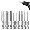 20Pcs 1/4" Magnetic Hex Head Allen Wrench Screwdriver Drill Bit Set Metric & SAE