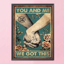Full Embroidery Hand in Hand Printed Cross Stitch 11CT 3 Strand Cotton Kit