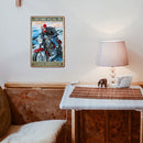 Metal Signs Ride a Motorcycle Iron Painting Metal Wall Waterproof Poster Plate