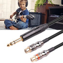 6.35mm Male to 2RCA Female Cable RCA to 1/4 inch Adapter Cord Line for Studio