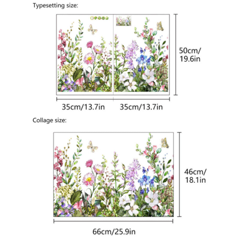 wall paste Wall Stickers Flowers Home Decor for Living Room DIY Wall Decals