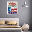 5D DIY Diamond Painting Kits Independence Day Flower Full Round Drill Arts