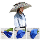 Portable Adjustable Fishing Sunshade Headwear Umbrella Hat for Camping Hiking
