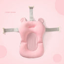 Cartoon Portable Soft Baby Shower Bath Pad Mat Adjustable Bath Rack (Pink) Newly