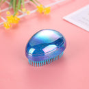 Hair Brush Egg Round Portable Hair Brushes Salon Detangling Comb (Blue) Newly