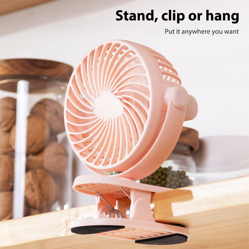 #A Ultra Quiet Clip-on Fan Portable Rotatable Desktop Cooling Mute Fan Air Coole