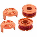 Fittings with Worx WA0010 Worx Replacement Spools Spool Cap Trimmer Line