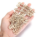 10Pcs/pack Merry Christmas Letter Wood Slice Xmas Tree Ornaments Home Decor