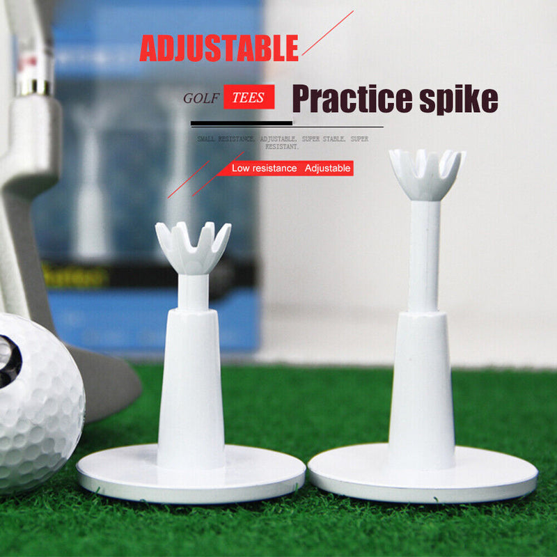 2x Adjustable Golf Tees Training Practice Golf Ball Holder Tee Golf Accessories