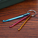 3pcs Hot Mixed Aluminum Knit Needle Crochet Hook Needle Keychain Keyring