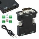 Adapter 1080P HDMI Female to VGA Male Audio Output Converter 3.5mm Audio Cable