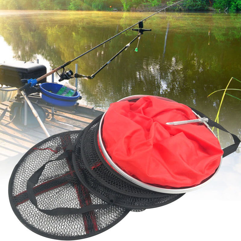 Aluminum Fishing Net Cage Foldable Floating Wire Fish Basket (35cmx2m) Newly