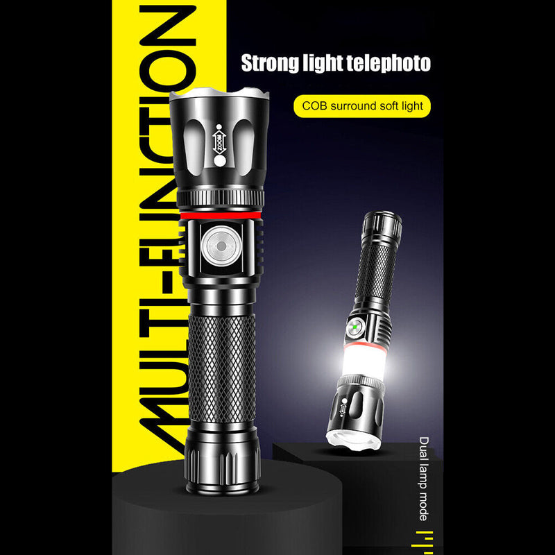 USB Rechargeable Flashlight 1000 Lumens Super Bright LED Torch for Camping