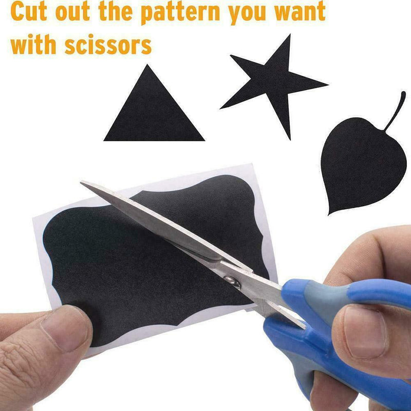 40x Kitchen Accessories Blackboard Stickers Labels Rewritables White With K9I8