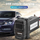 12V 24V to 5V 2.1A USB Car Phone Charger with Blue LED Voltmeter for Mitsubishi