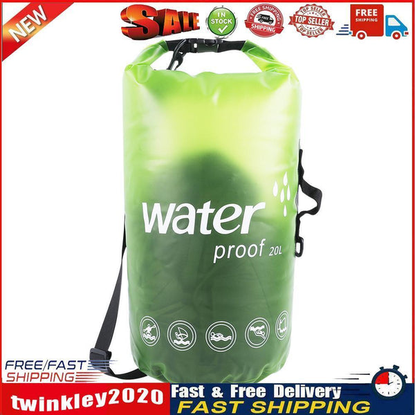PVC Bags 20L Swimming Trekking Drifting Waterproof Storage Pouch (Green) Newly