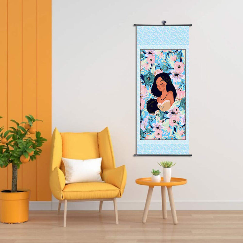 Girl in Flowers Colouring Oil Canvas Picture DIY Handpaint Paint By Numbers Kit