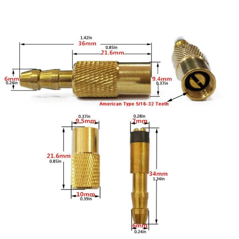 Portable Brass Car Truck Tire Inflator Valve Connector Clamp Joint Adapter