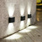 2x Solar Wall Lamp Outdoor Balcony Fence Path Garden Decor (White 6LED) Newly