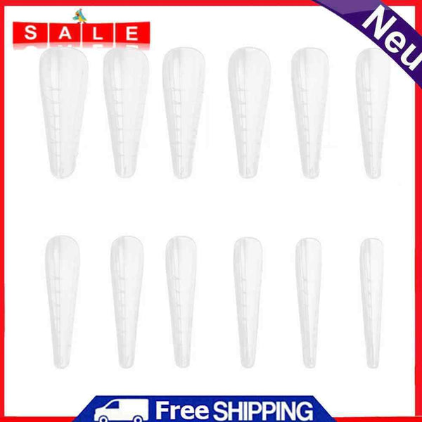 120pcs Nail Pieces Scaled Nail Extension Mold Glue Pointed Nails Manicure Tools