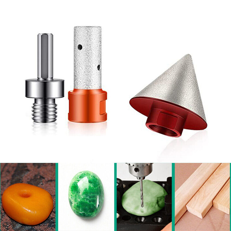 Brazed Diamond Head Drill Bits Stone Grinder Milling Cutter for Ceramic