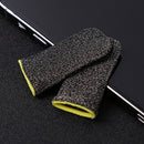 2pcs 24-Stitch Mobile Game Finger Cover Anti-Sweat Anti-Skid (Black Yellow)