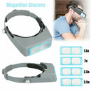 2x, 2.5x, 3.5x Jewelry Repair Loupe Magnifier Magnifying Glasses With 4 Lenses