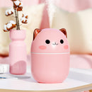 250ml Air Humidifier Cute Aroma Diffuser with Night Light Cool Mist (Pink)
