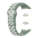 Watch Strap for HUAWEI HONOR Band 6 Soft TPU Wristband (Light Green White) Newly