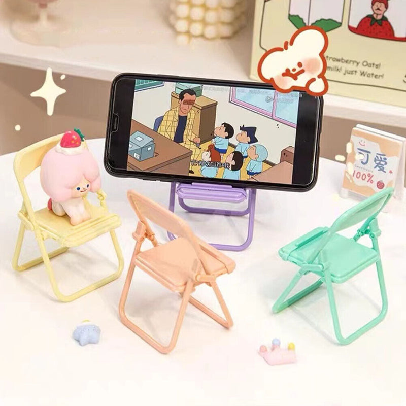 Mini Mobile Holder Creative Folding Chair Table Cell Phone Stand (Green) Newly