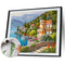 Hand Painted Oil Paint by Numbers DIY Downtown Scene Drawing Wall Decoration Kit