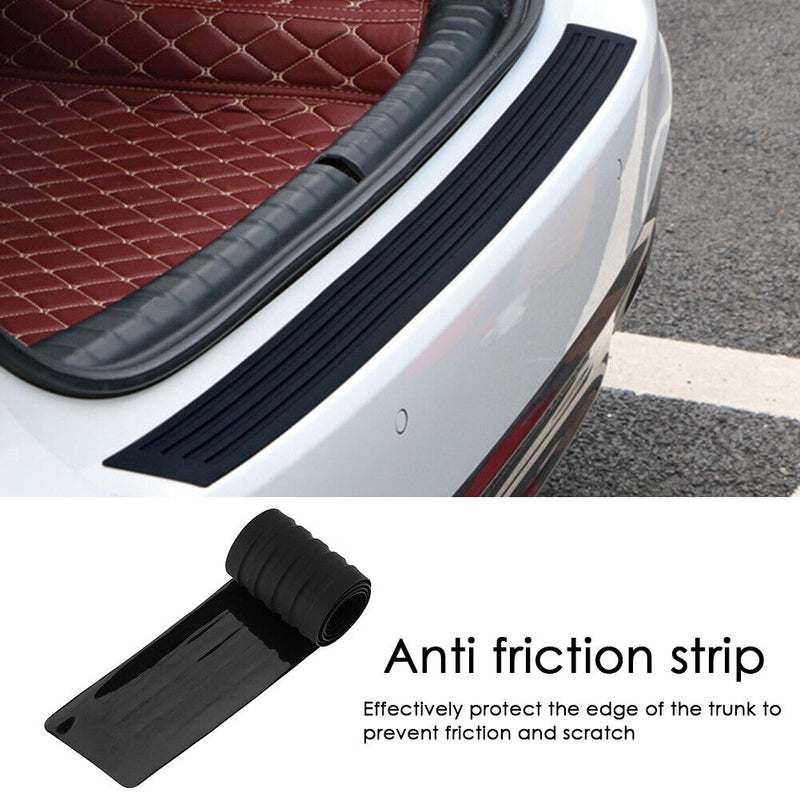 35.8 inch Rubber Trunk Door Entry Protector + Double-Sided Tape for Car SUV