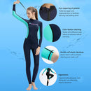 Women Wetsuit Quick Dry Long Sleeve Full Body Water Sports Diving Suit (L)