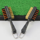 Dual Sided Portable Golf Club Hanging Cleaner Brush Golf Putter Clean Tool