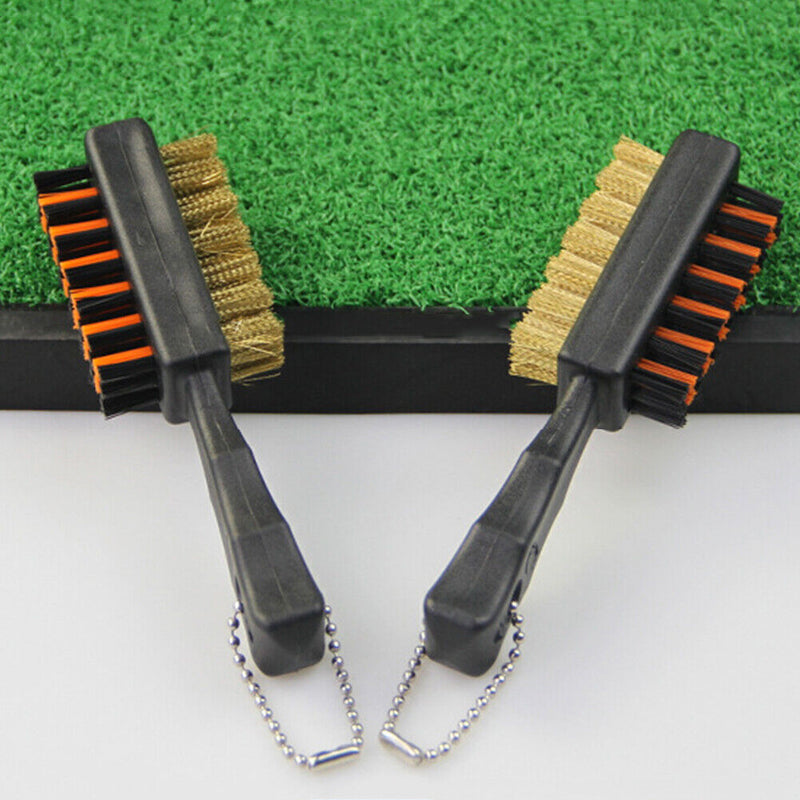 Dual Sided Portable Golf Club Hanging Cleaner Brush Golf Putter Clean Tool