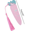 Girls Ruler Bookmarks Cartoon Stationery Wooden Radish Rabbit Tassel Bookmark