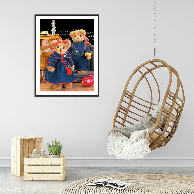 5D Diamond Painting College Bear Full Round Mosaic Picture Art Home Decor