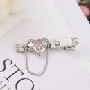 Bend Chain Tassel Design Bangs Clip Metal Pink Love Heart Hair Clip Sweet Cool