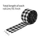2m/roll Lattice Cotton Ribbon Roll Christmas Decorate Gift Packing Crafts Strips