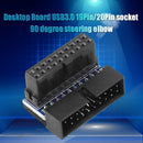 USB 3.0 20 Pin Male to Female Extension Adapter for Motherboard (Up Angled)