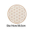 Slice Wood Base Wooden Wall Sign Flower Of Life Energy Mat Flower of Life Shape